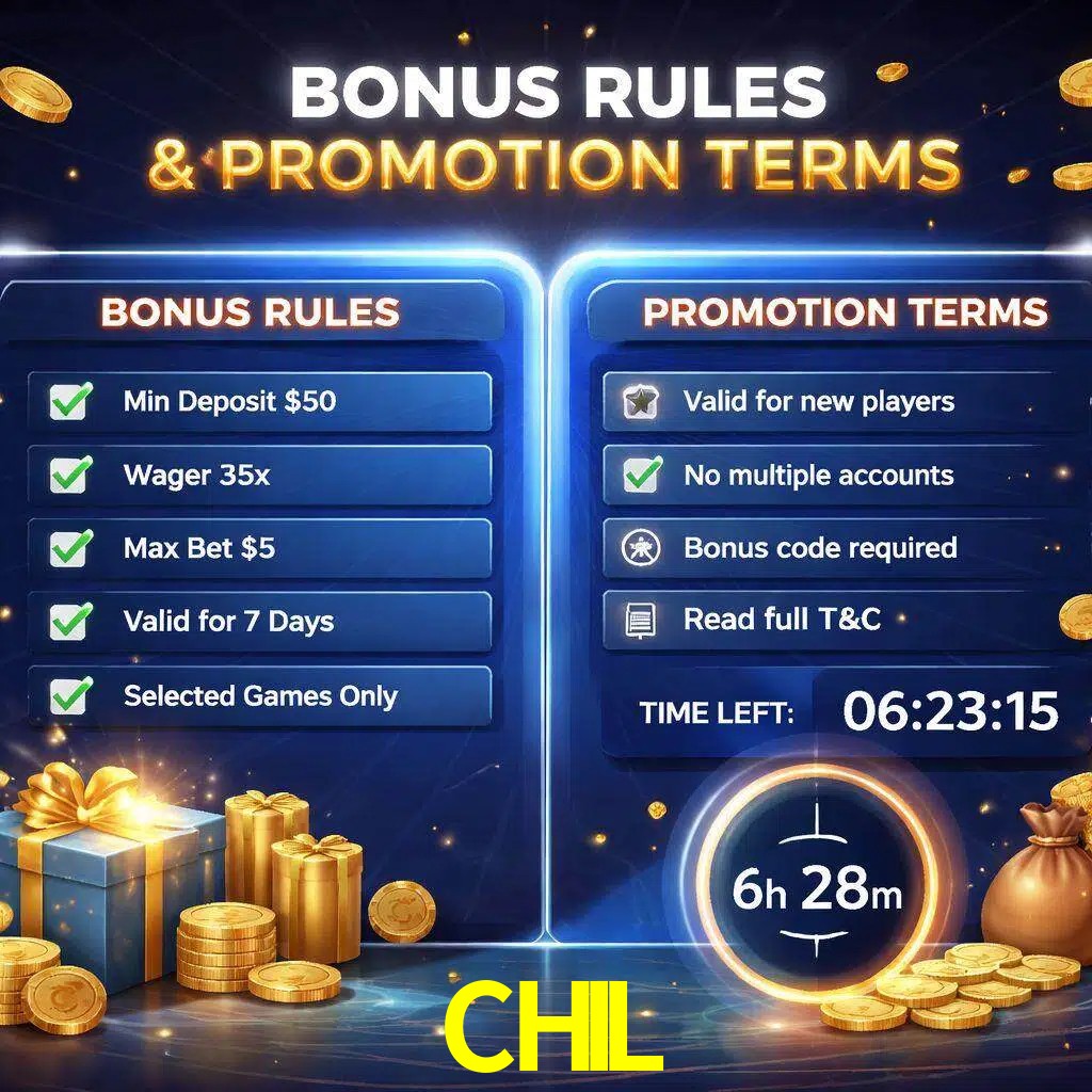 Reglas de promoción CHIL y condiciones de bonos explicadas visualmente